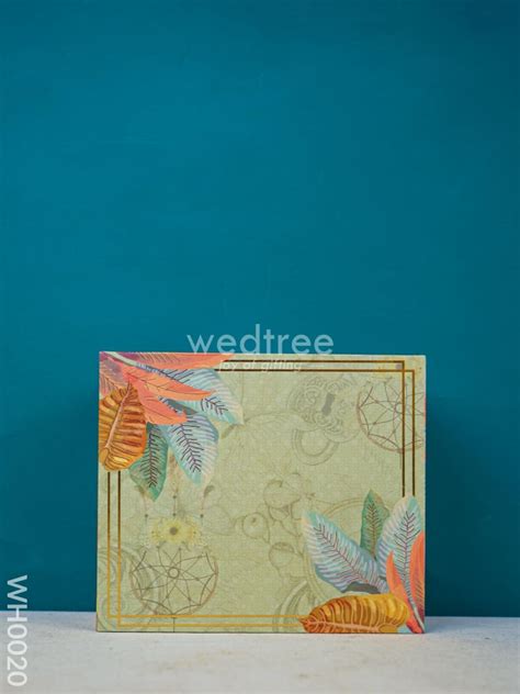 Top Bottom Box - Green Flower Print - WH0020 – Wedtree