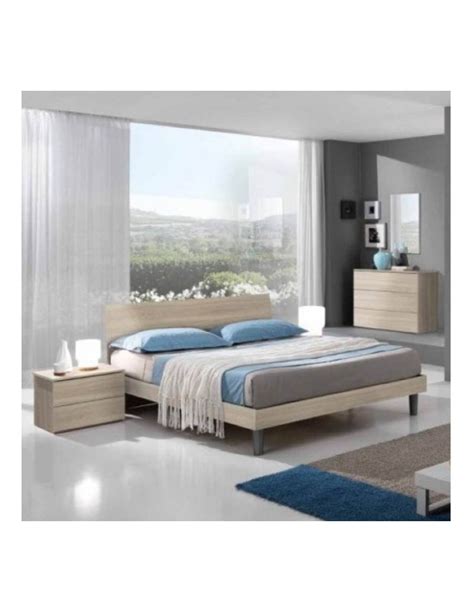 Letto matrimoniale in legno olmo 170x205x88h Manitoba