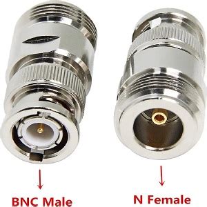 NETBOON BNC Male to N Female Coaxial RF Adapter Converter for Scanner ...