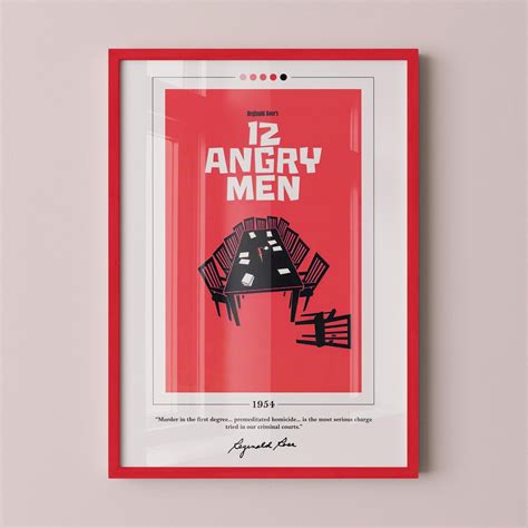 12 Angry Men Book Cover Poster | Reginald Rose, 12 Angry Men Poster, 12 ...