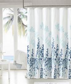 Blue Flower Shower Curtain by Mirage Teal Blue White Floral Flowers Fabric Bathroom Blue Flower Shower Curtain
