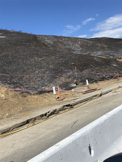 Closure of northbound 5 Freeway for Route Fire repairs causes traffic ...