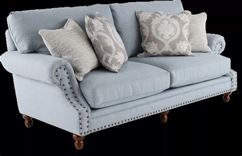 Ashford Light Blue Sofa | RC Willey | Light blue living room, Blue ...