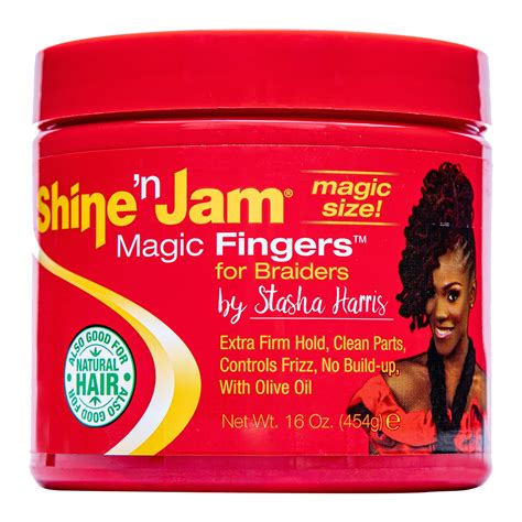 Ampro Shine-n-Jam Magic Fingers Gel for Braids, Hair Styling Gel, 16 oz ...