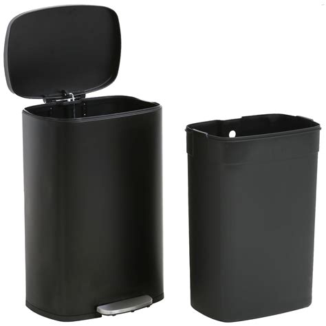 Kitchen Trash Can with Lid for Office Bedroom Bathroom Step Trash Bin ...