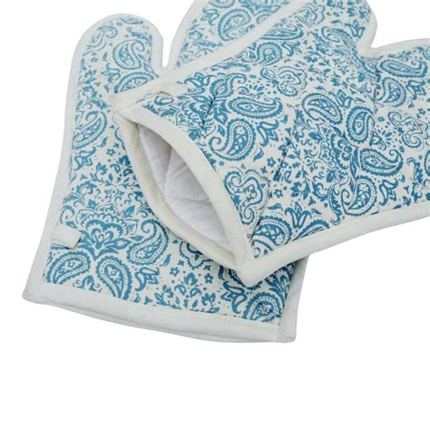 Buy SWAYAM HTG Set of 2 Paisley Print Cotton Gloves from Swayam at just ...