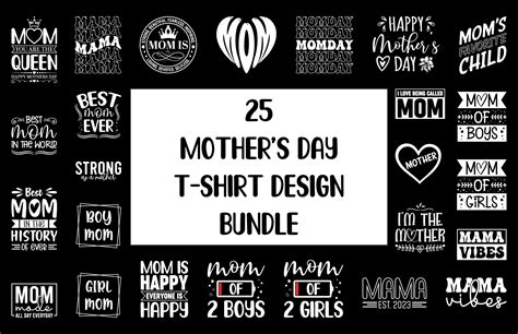 25 Mothers Day T Shirts, Svg Bundle Graphic by Graphic World · Creative ...