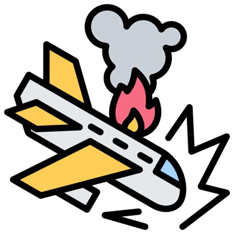 Airplane accident - Free transportation icons
