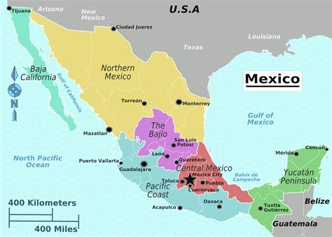Yucatan Peninsula Mexico Coast Map