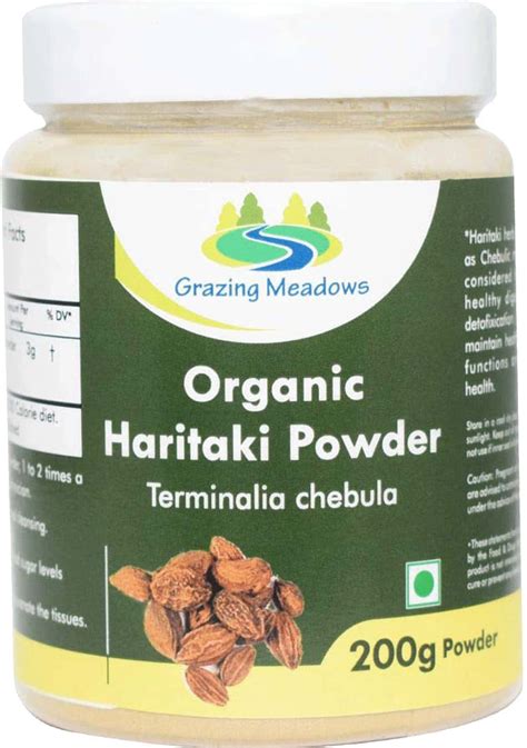 Buy GRAZING MEADOWS ORGANIC HARITAKI POWDER/TERMINALIA CHEBULAHARDE ...