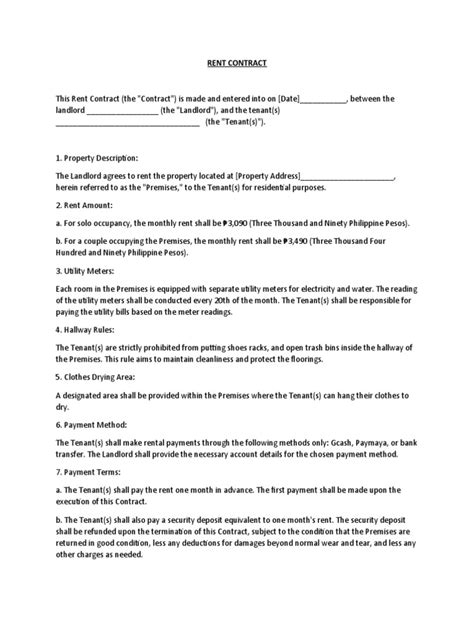 Rent Contract Example 的图像结果