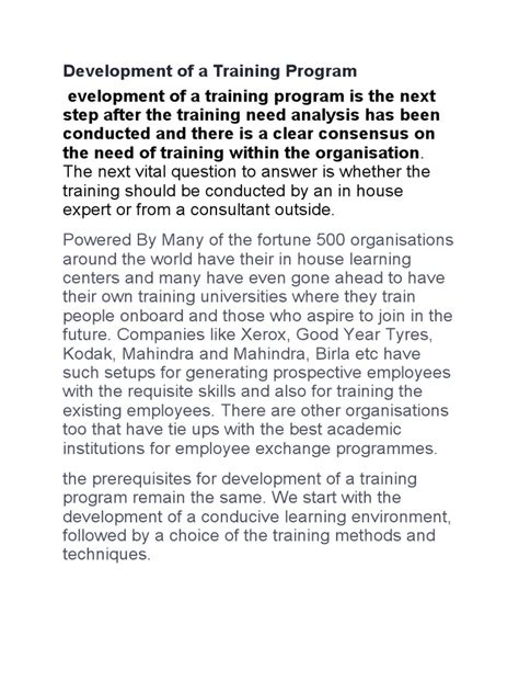 Creating a Training Program 的图像结果