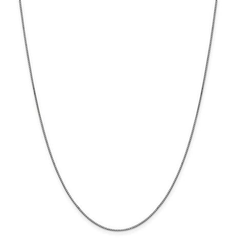 Primal Gold 14 Karat White Gold 0.9mm Box with Lobster Clasp Chain Necklace - Walmart.com