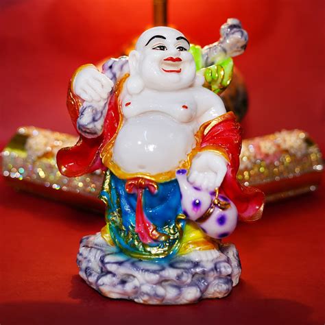 Buy SajSajawat Polyresin Laughing Buddha Statue with Sack Item for Home ...