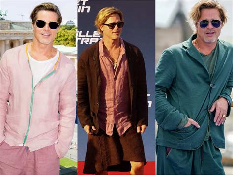 From pastel pink to linen skirt: Brad Pitt's unbeatable style | The ...