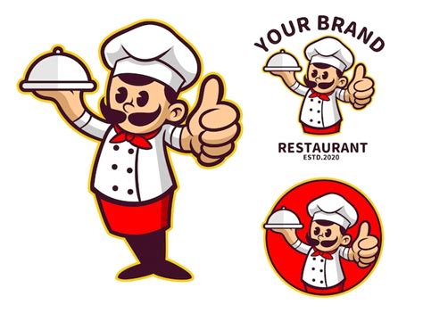 Chef cartoon character | Premium Vector