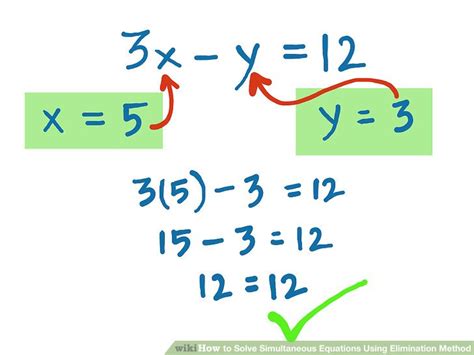 Image result for How to Solve Simultaneous Equations Using Elimination Method