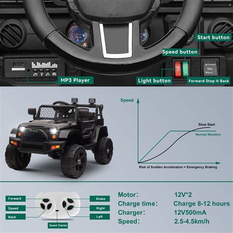 Buy OTTARO 12V Battery Powered Wheel ,Kids Ride on Electric Car with ...