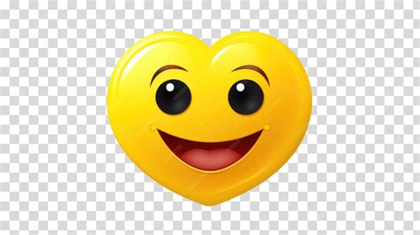 Premium PSD | Heart emoji isolated on transparent background vector ...