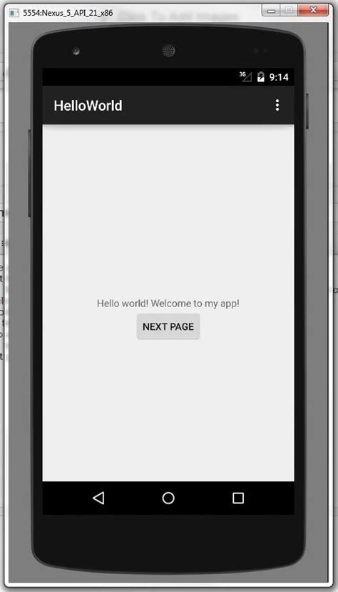 Create App in Android Studio 的图像结果