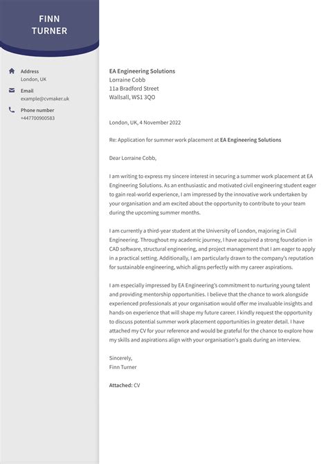 Application Letter Sample For Summer Job