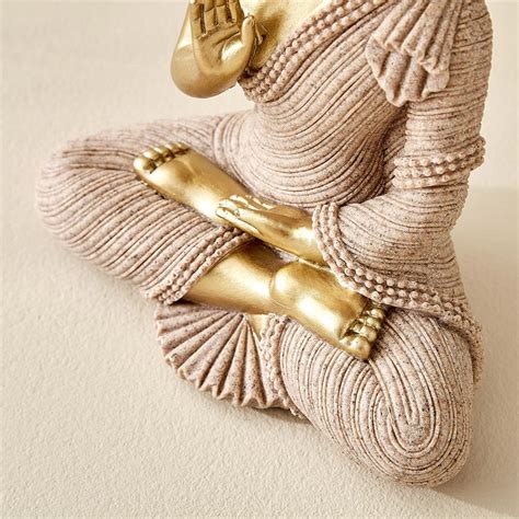 Buy Enlighten Sand Polyresin Sitting Buddha Figurine from Home Centre ...