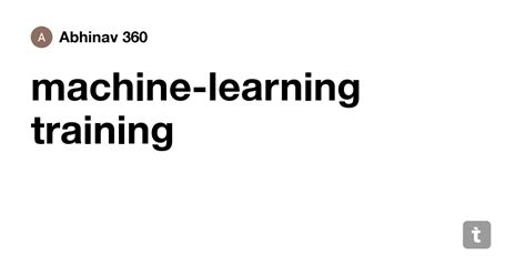 machine-learning training — Teletype