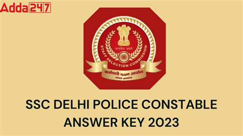 Delhi Police Answer Key 2023 Download, Here’s Direct Link