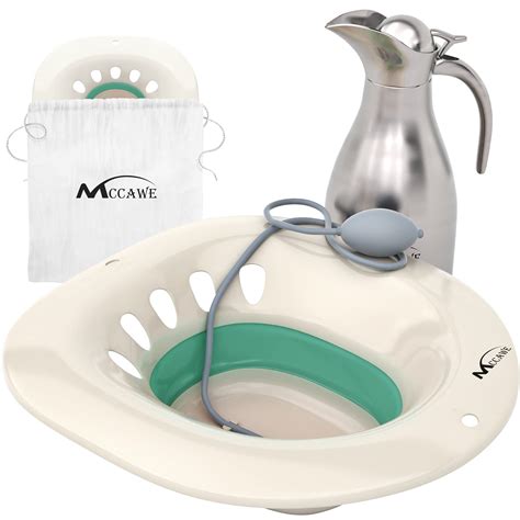 Buy Sitz Bath for Toilet Seat with Flusher-Foldable Sitz Bath for Pre ...