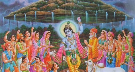 Krishna Lifting Mount Govardhan: An Indian Tale – Folk Fusion