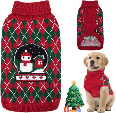 Nobleza Dog Christmas Jumper, Soft Warm Dog Jumper Small, Turtleneck ...