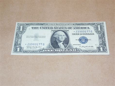 Rare Miscut 1935 Dollar Bill Blue Star Silver Certificate (Excellent ...