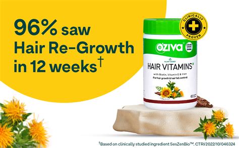 OZiva Hair Vitamins Capsules | Hair Supplements Certified Clean & Vegan ...