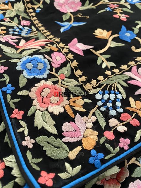 Black Floral Parsi Gara Pure Georgette Saree – Dress365days