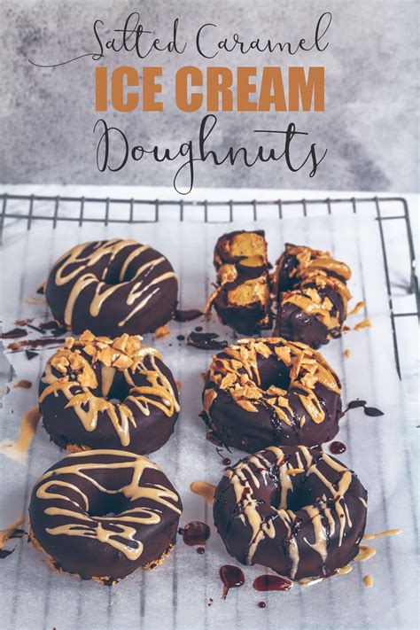 Salted Caramel Protein Ice Cream Doughnuts - Nadia's Healthy Kitchen