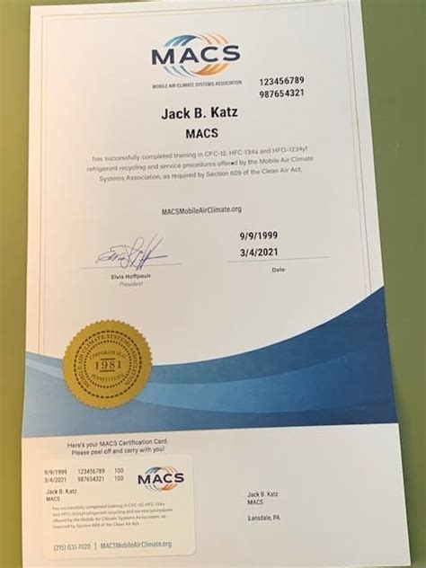 609 Certification Card 的图像结果