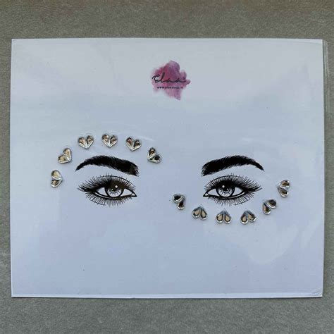 Clear Heart Face Tattoo Sticker – Elaa