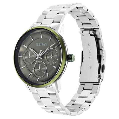 Buy Online Titan Urban Magic Green Dial Quartz Multifunction Stainless ...