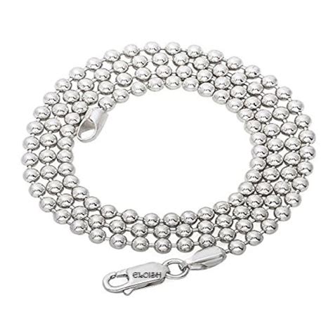 ELOISH Sterling Silver Ball Design Sleek Italian Chain for Men and ...