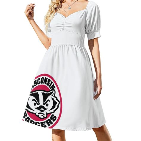 Extraordinary Wisconsin Badgers Design Short-Sleeved Dress women's ...