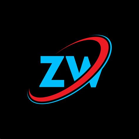 diseño del logotipo de la letra zw zw. letra inicial zw círculo ...