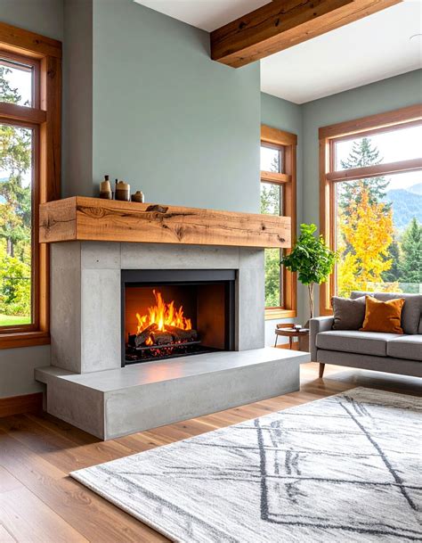 24 Concrete Fireplace Ideas to Elevate Cozy Rooms Today - Too Much Time