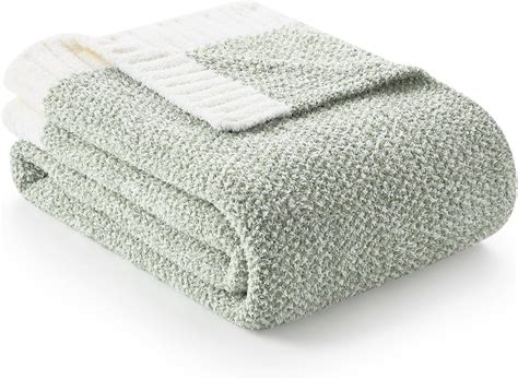 Amazon.com: Snuggle Sac Heather Sage Green Blanket for Couch ...