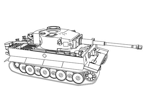 Tiger Tank Coloring Pages