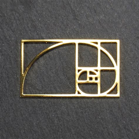 Buy Fibonacci Spiral Pendant Connector Geek Nerd Art Mathematics ...