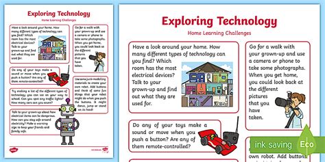 Exploring Technology Home Learning Challenges Reception FS2
