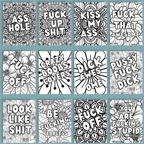 150+ Swear Words Coloring Pages for Adults - Printable Coloring Pages ...
