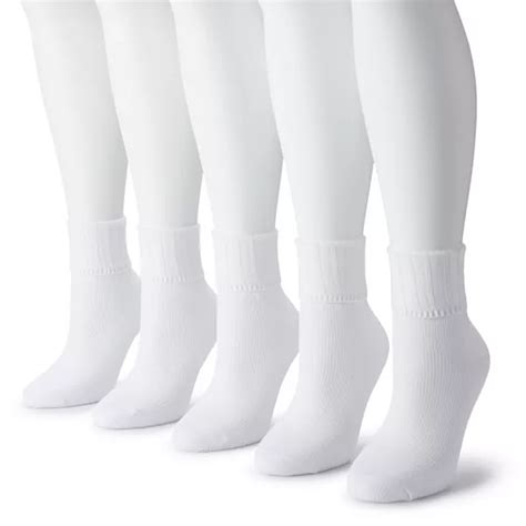 Women's Sonoma Goods For Life® 5-Pack Neutral Color Cuffed Crew Socks
