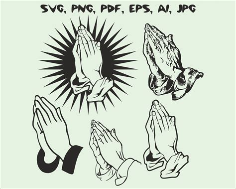 Buy PRAYING HANDS SVG Praying Hands Clipart Praying Hands Svg Cut Files ...