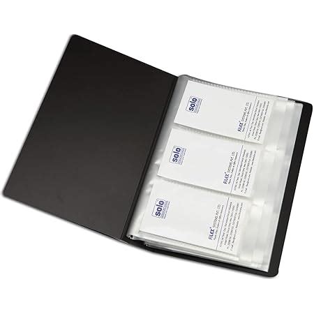 Solo BC- 805 Business Cards Holder (in a case) 240 Cards - Black ...